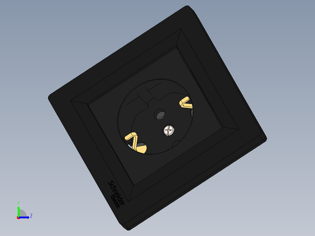 施耐德电气Asfora插座左视图