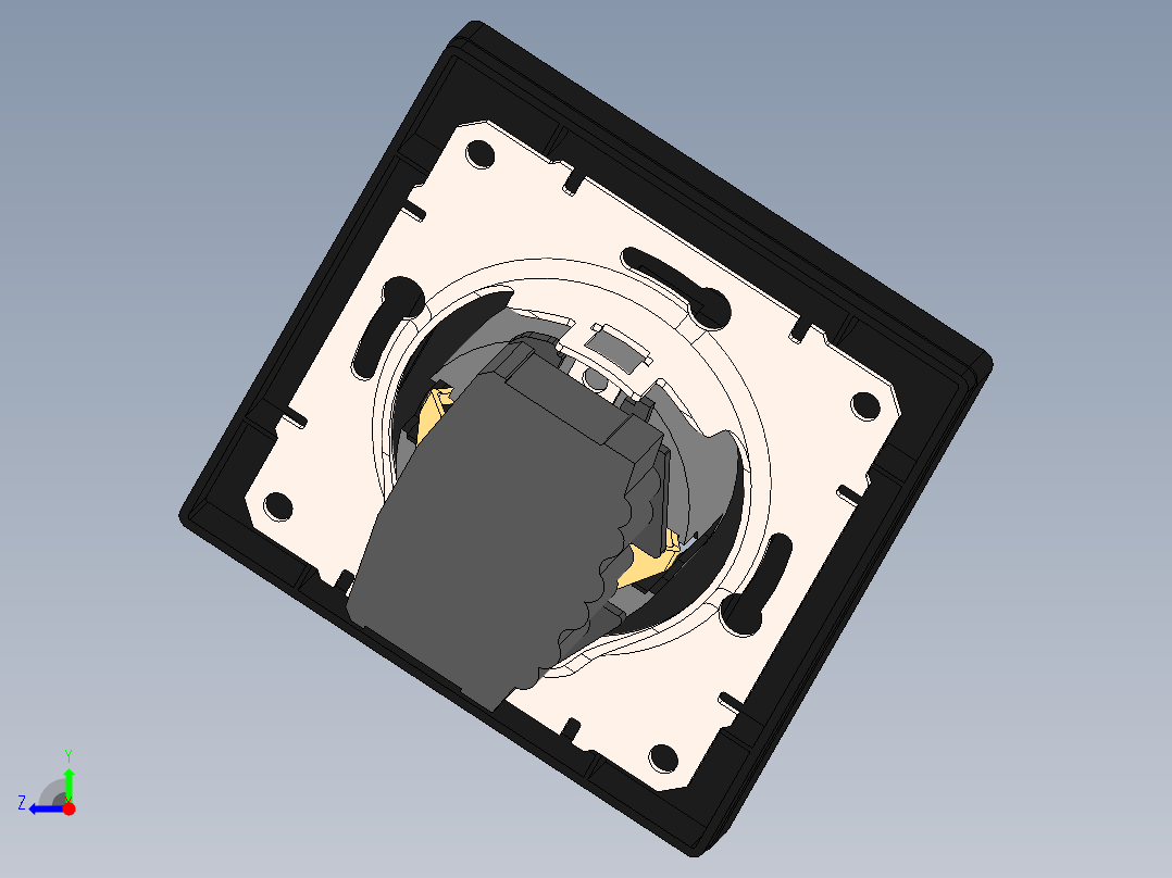 施耐德电气Asfora插座右视图