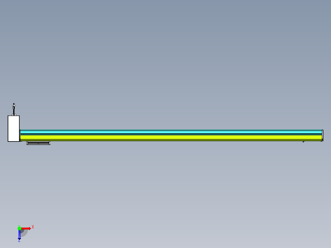 威洛博VBC同步带传动一无尘环境VBC17-L45-S2000-BRD-ZP75-C3俯视图