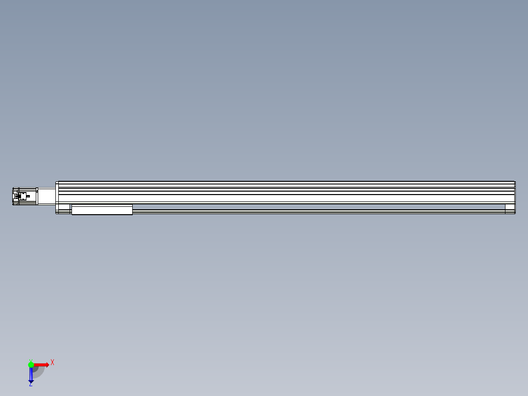 VF丝杆传动-一般环境VF27-Lxx-C-S1650-BC-ZP75-C3俯视图