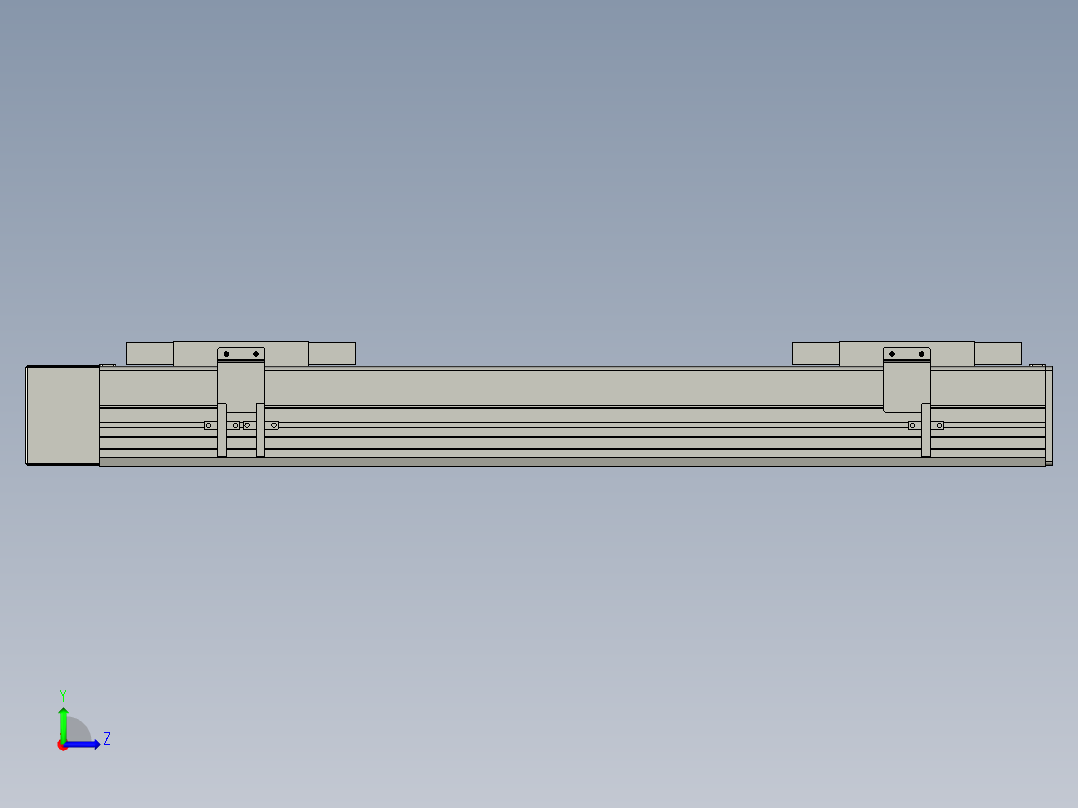 直线模组WG-LHC12-S450-R设计图纸左视图