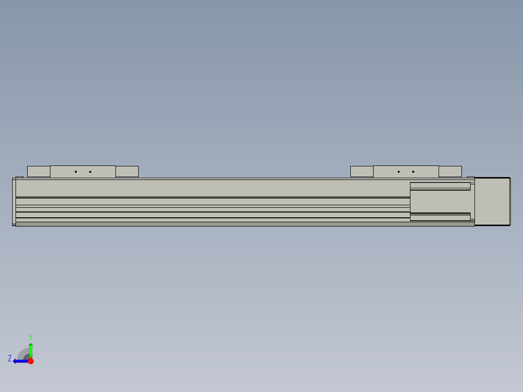 直线模组WG-LHC12-S450-R设计图纸右视图