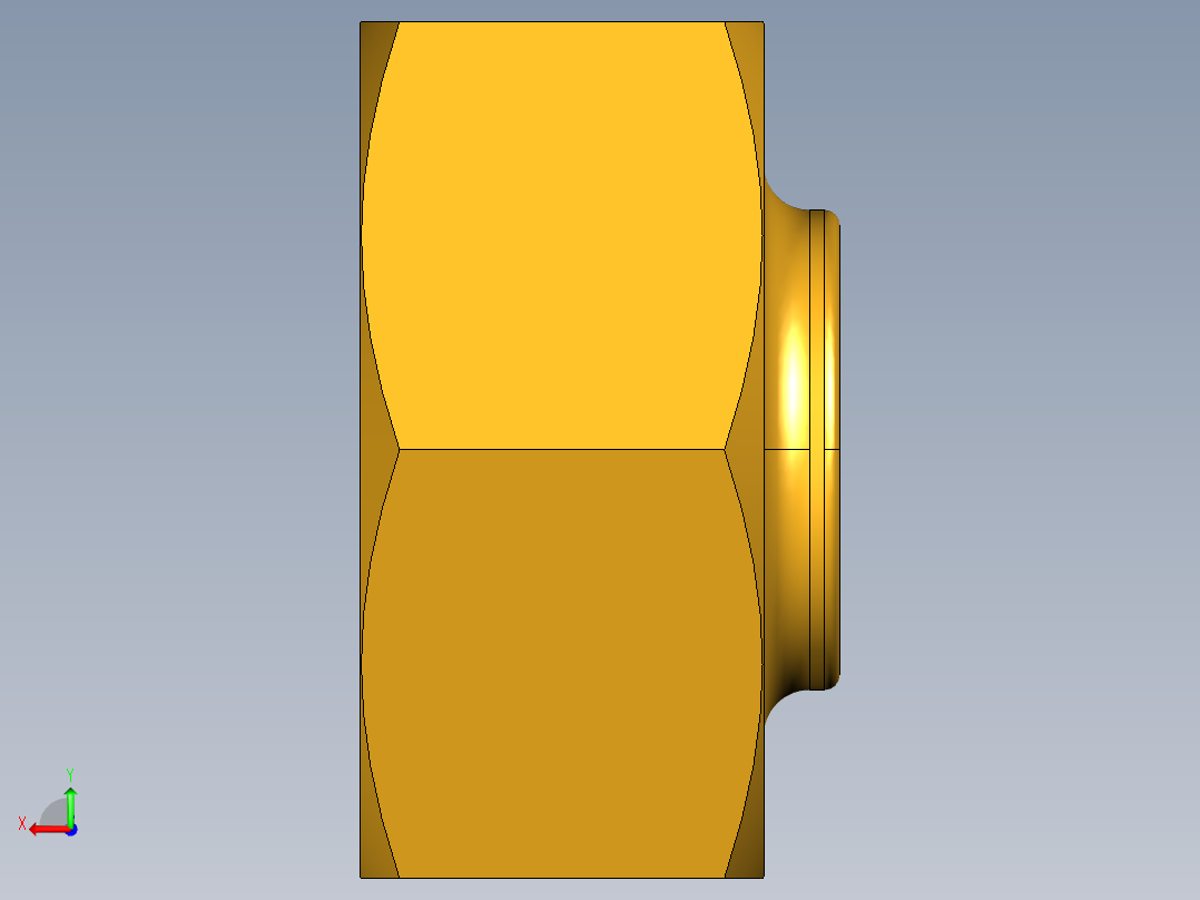 水管接头Hose Nut Reducer 95GH-12-2后视图