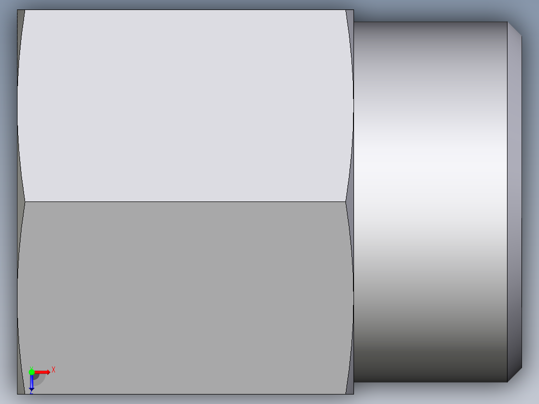 卡套式工业通用硬管接头EO_Swivel_connector_GAI22LMCFX俯视图