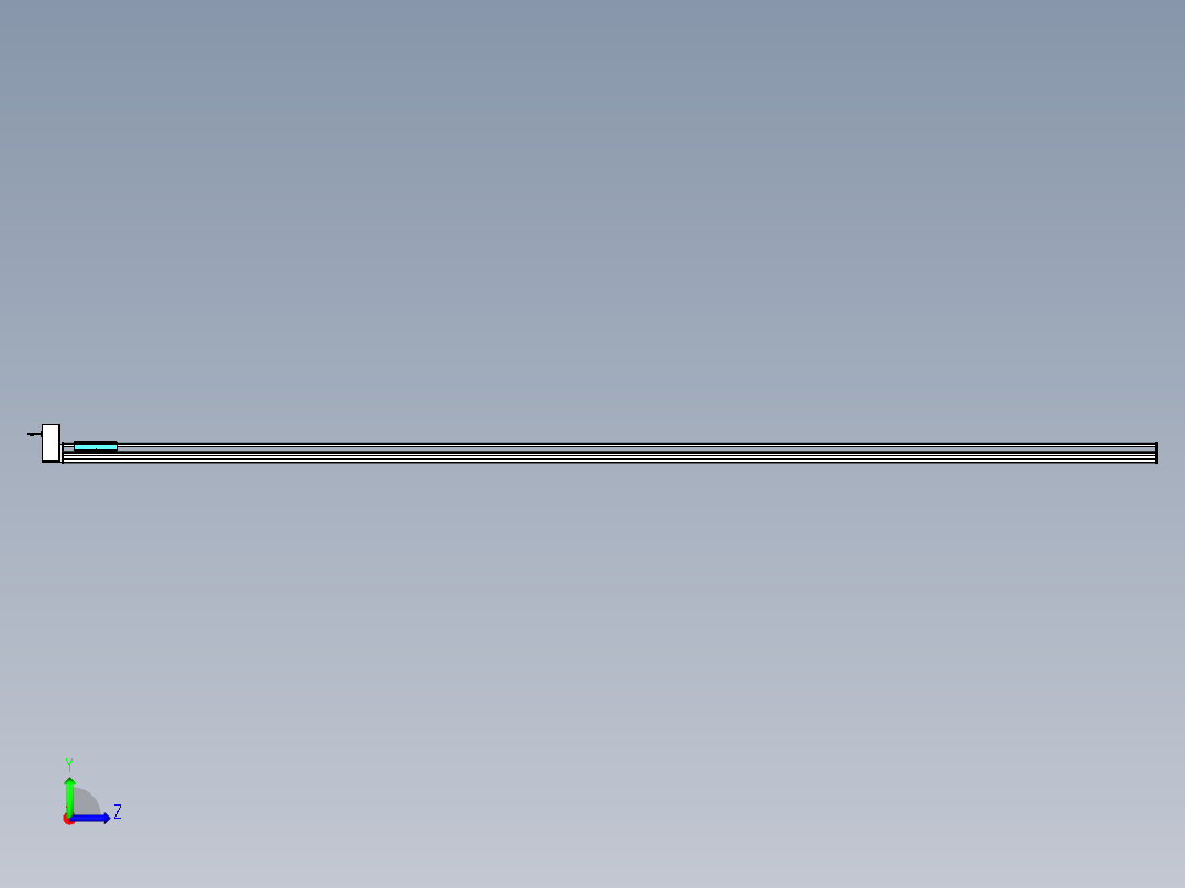 同步带滑台-半封闭B22H-L100-C-S1000-LU-P75-D3-N5左视图