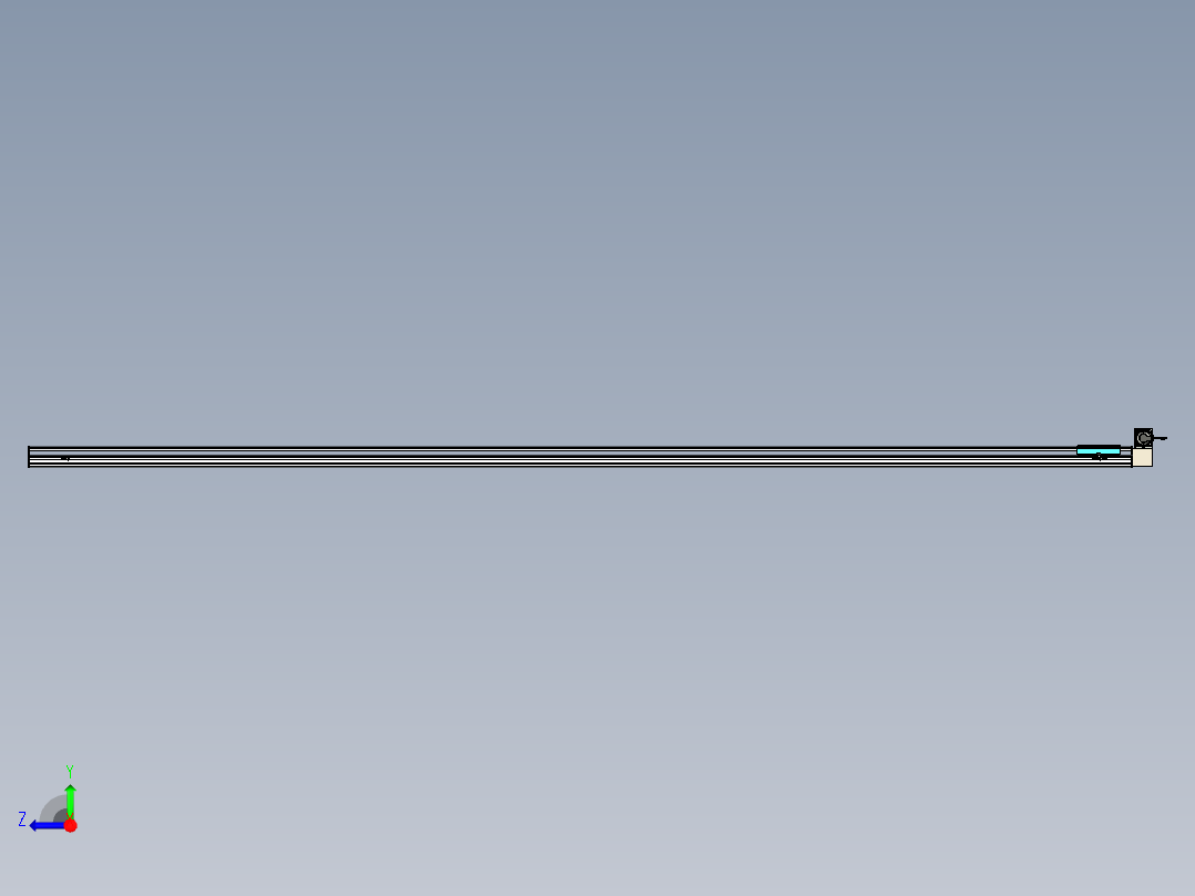 同步带滑台-半封闭B22H-L100-C-S1000-LU-P75-D3-N5右视图