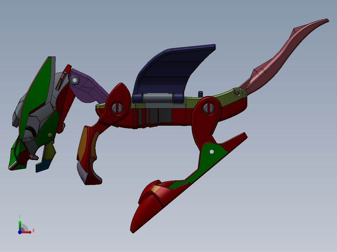 飞龙玩具3D模型前视图