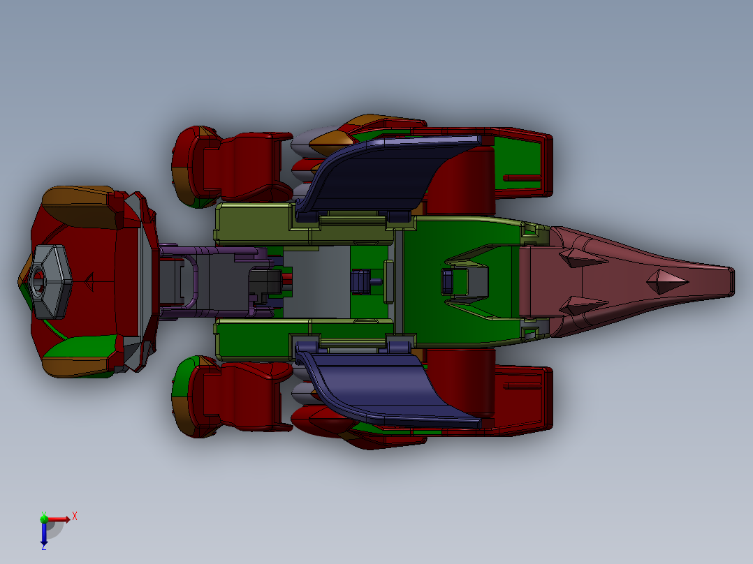 飞龙玩具3D模型俯视图