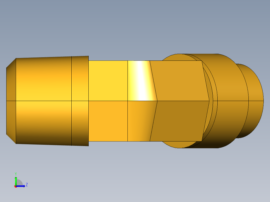 扩口式工业通用硬管接头45Deg Elbow 159F-4-2左视图