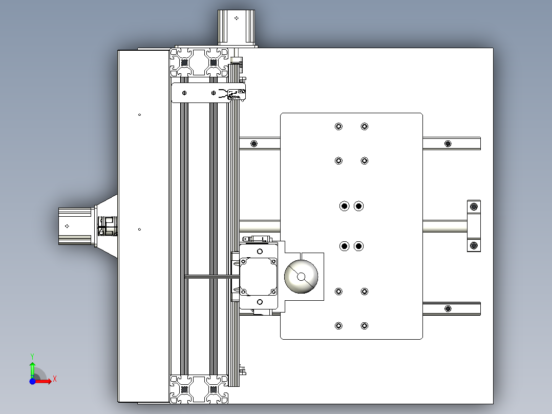 cnc-marking数控打标机3D图纸 STEP格式前视图