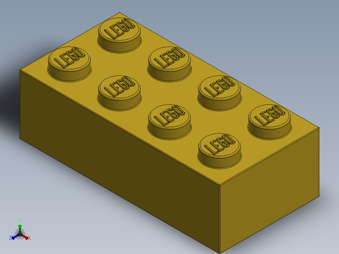 乐高套装 4421基本积木-300124 Bright Yellow Brick 2 x 4.SLDPRT
