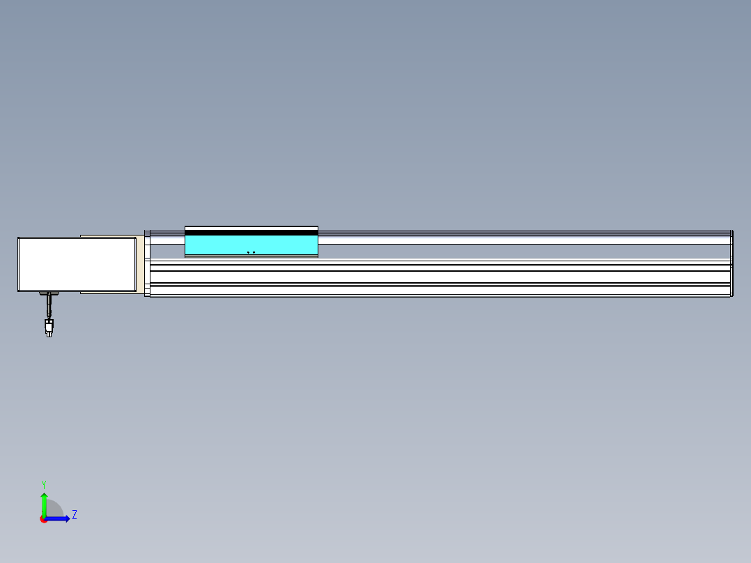 同步带滑台-半封闭B22H-L100-C-S600-L-P75-D3-N5左视图