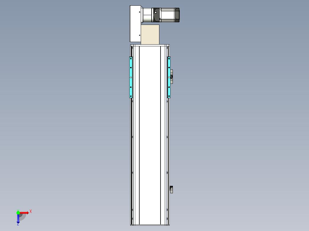 同步带滑台-半封闭B22H-L100-C-S600-L-P75-D3-N5俯视图