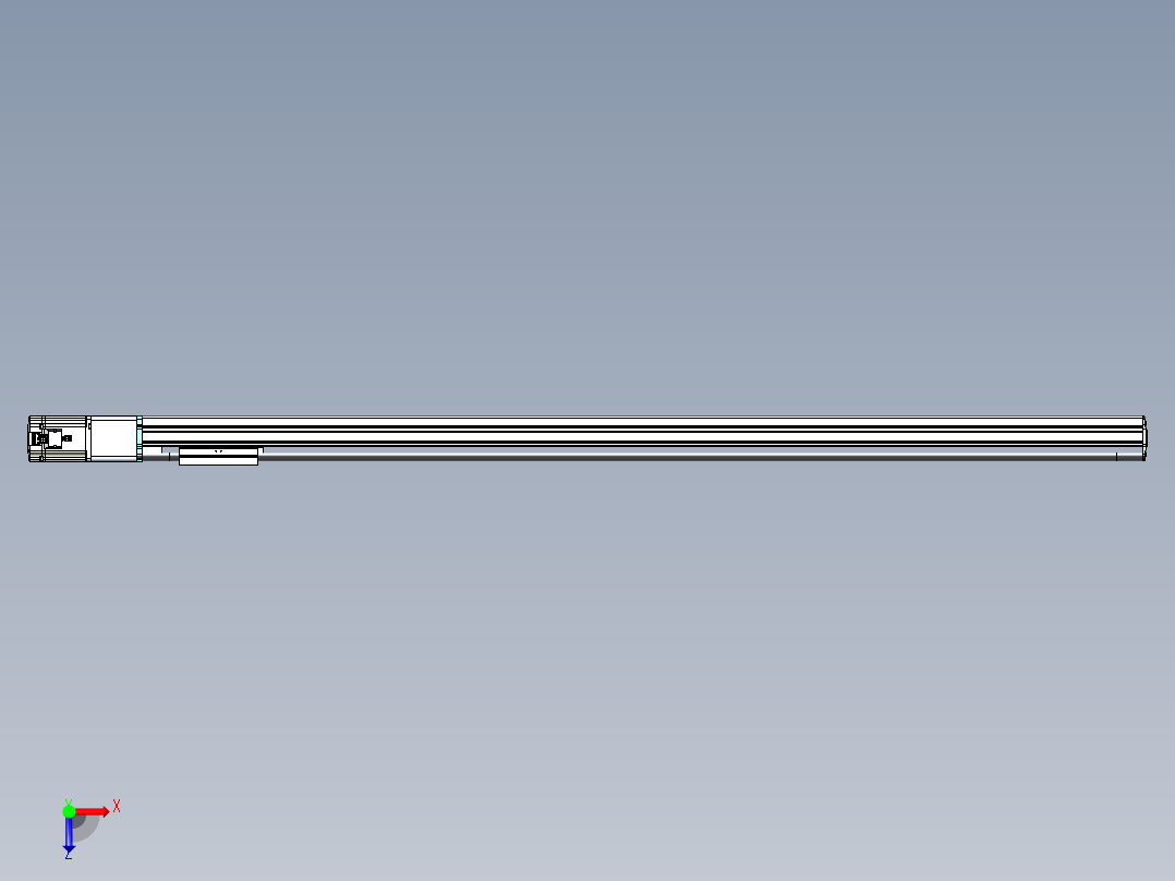 VF丝杆传动-一般环境VF14-Lxx-C-S1500-BC-ZP75-C3俯视图