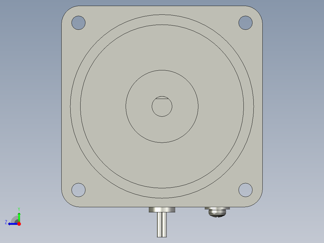 M8MX25S4YS微型齿轮调速马达右视图