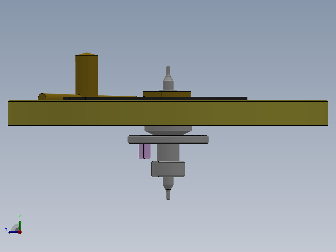 手表摆轮零件右视图