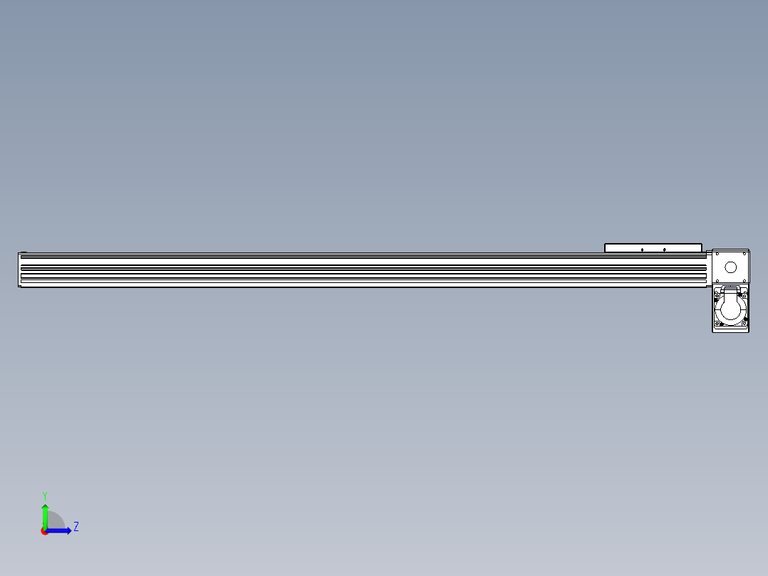 同步带全封闭直线模组TPA-HCB-120D-90-L1000-RP-Y-P40-N3左视图