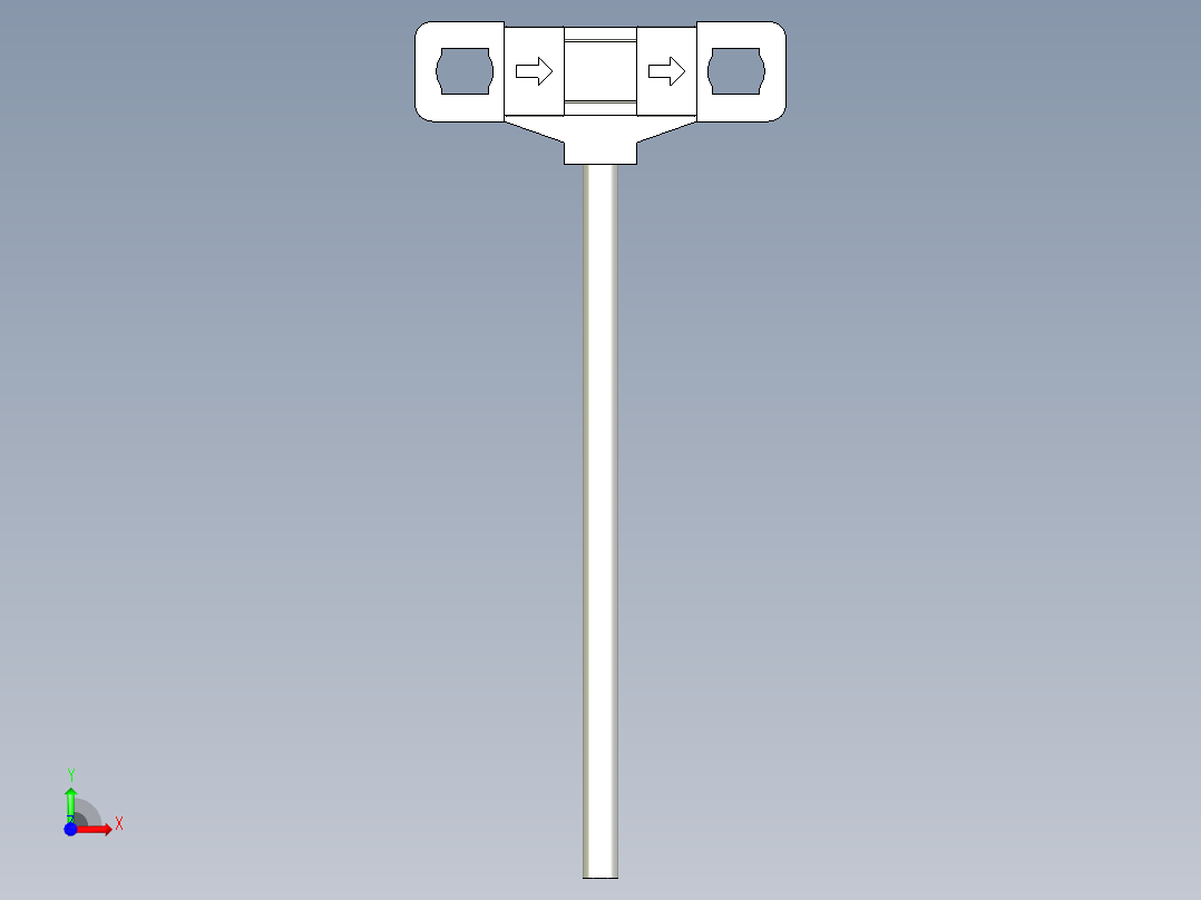 槽型光电传感器LU-L45_3D前视图