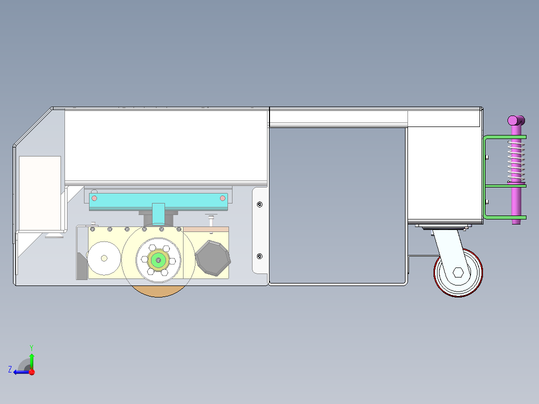AGV小车图纸右视图
