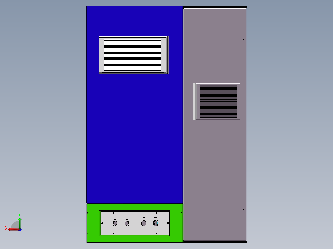 钣金综合机柜后视图