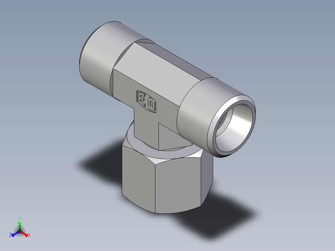 卡套式工业通用硬管接头EO_Swivel_nut_branch_tee_ET10LOMD71