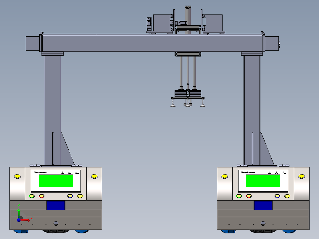 吸盘机械手龙门架与AGV组合模拟1178181==200前视图