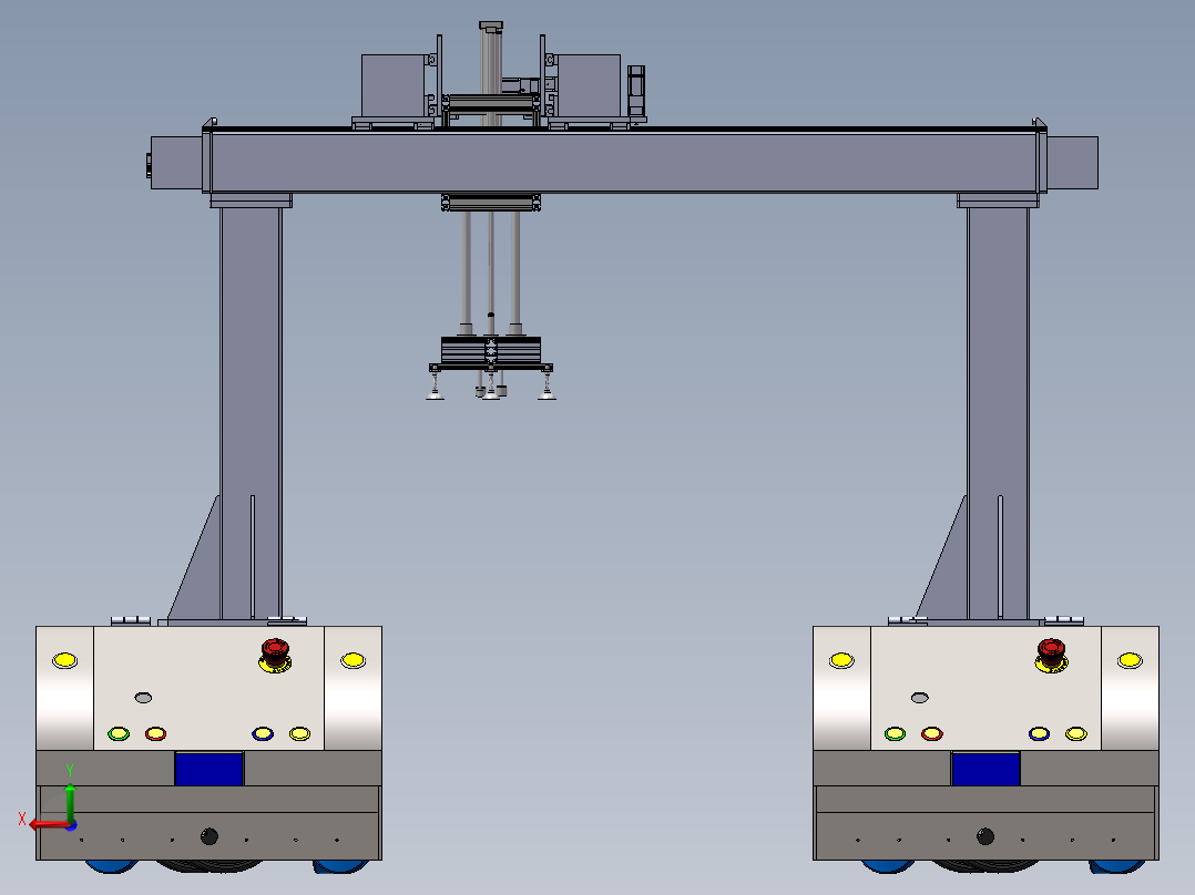 吸盘机械手龙门架与AGV组合模拟1178181==200后视图