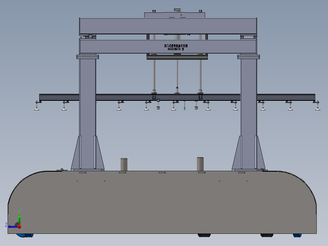吸盘机械手龙门架与AGV组合模拟1178181==200右视图