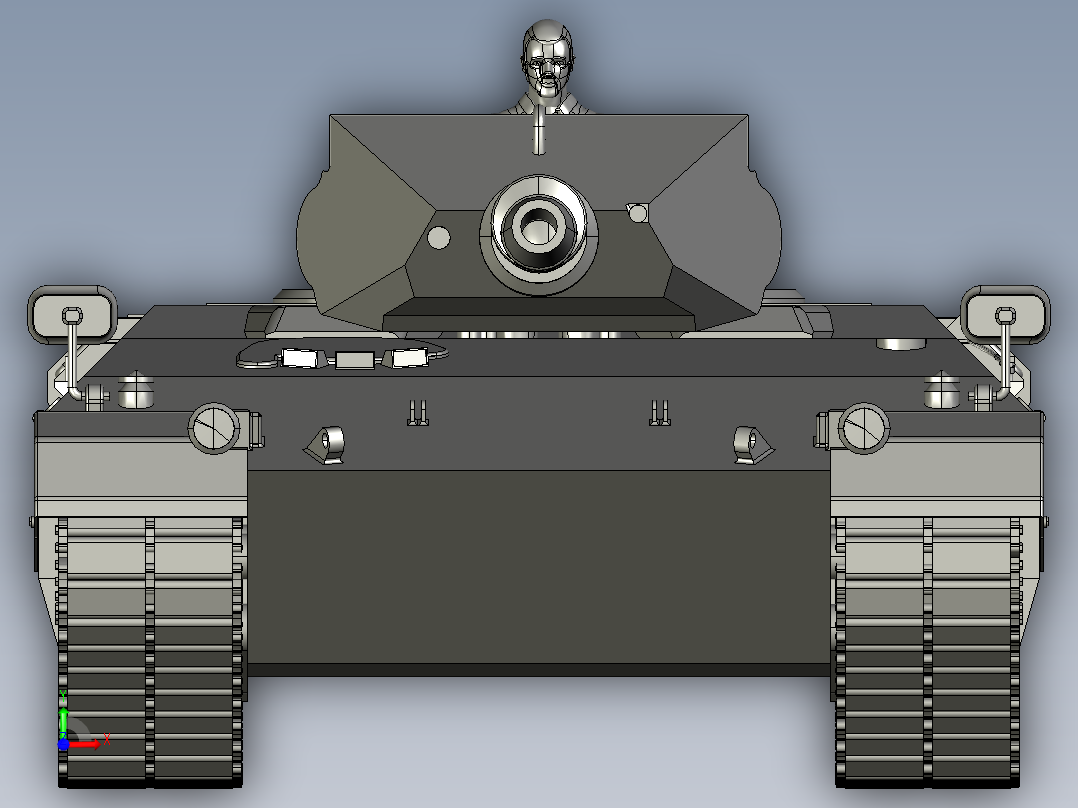 人控虎式坦克前视图
