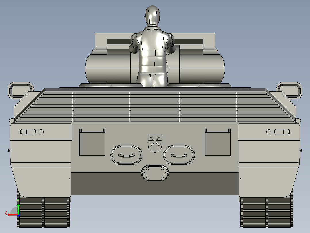 人控虎式坦克后视图