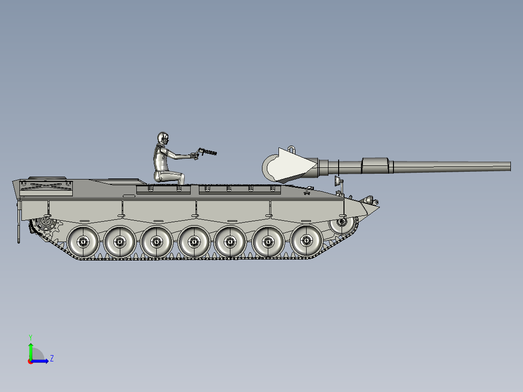 人控虎式坦克左视图