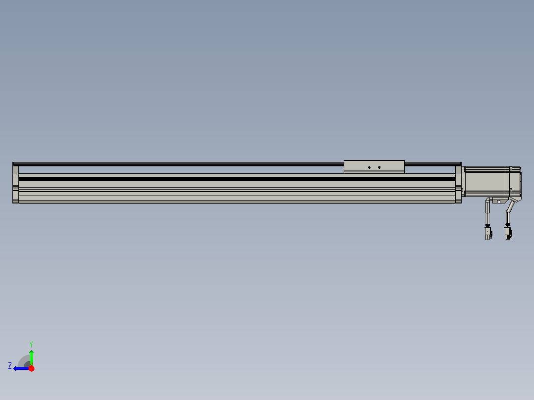 东锦丝杆传动-直线滑台模组DH120-C-600-BC-P400W-C3右视图