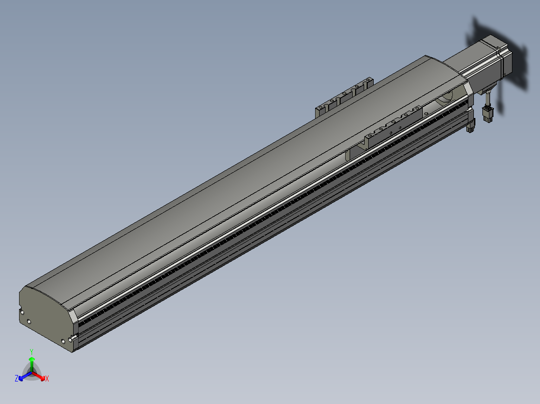 东锦丝杆传动-直线滑台模组DH120-C-600-BC-P400W-C3正等轴测图