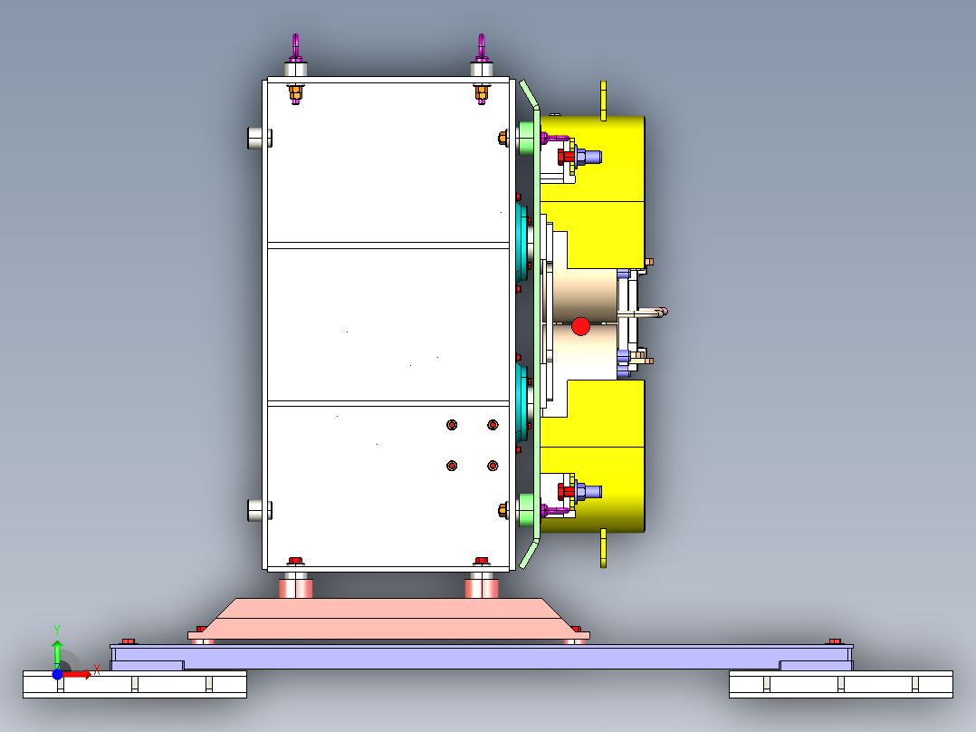轧机机架step前视图