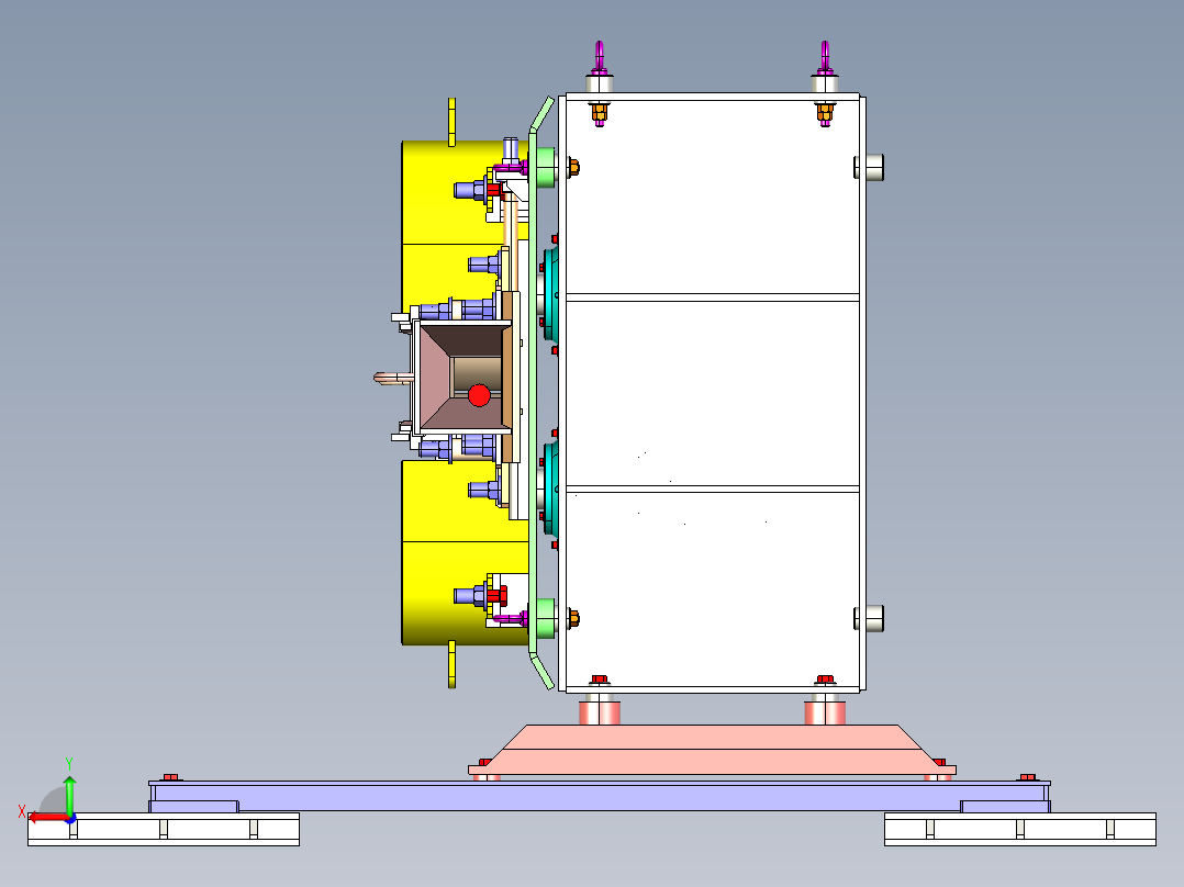 轧机机架step后视图