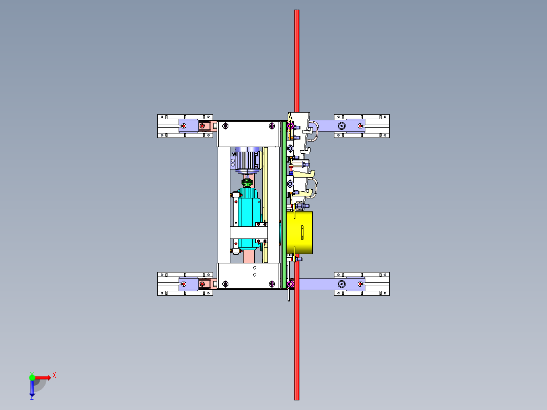 轧机机架step俯视图