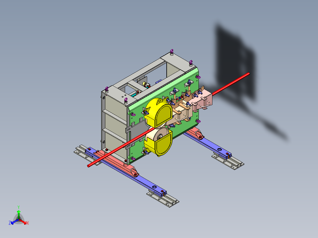 轧机机架step正等轴测图