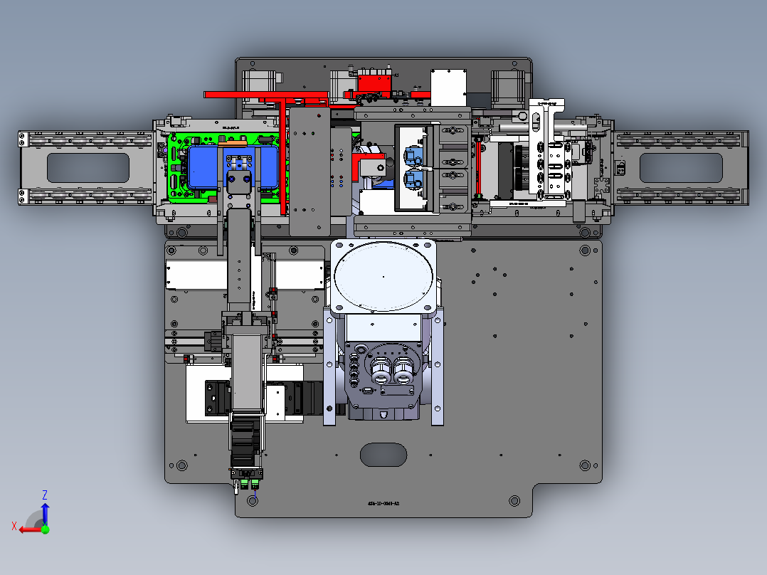 苹果手机屏幕与后盖集成自动组装设备（sw16可编辑+工程图+bom）俯视图