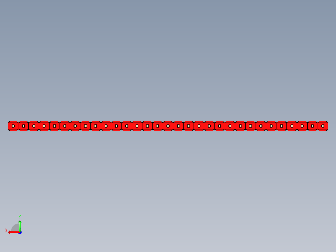 彩色公头100mil（2.54mm）系列-DS1021_red_1x31p_100mil_Type19_rev1.0后视图