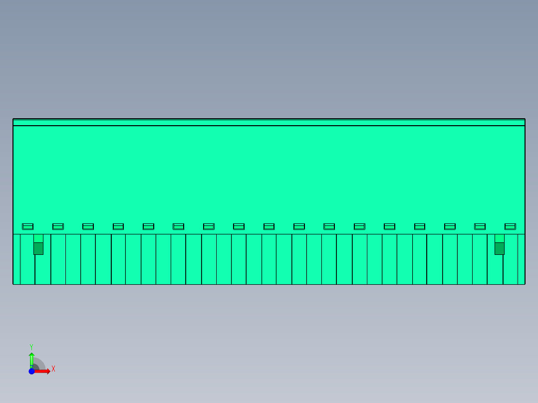 DEGSON 2EDG 系列 5.0mm 可插拔接线端子组-2EDGKC-5.0-17P-14-00AH前视图