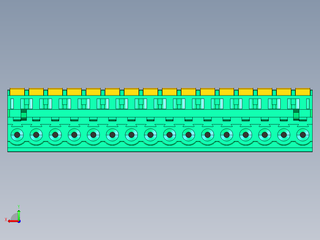 DEGSON 2EDG 系列 5.0mm 可插拔接线端子组-2EDGKDA-5.0-16P-14-00AH后视图