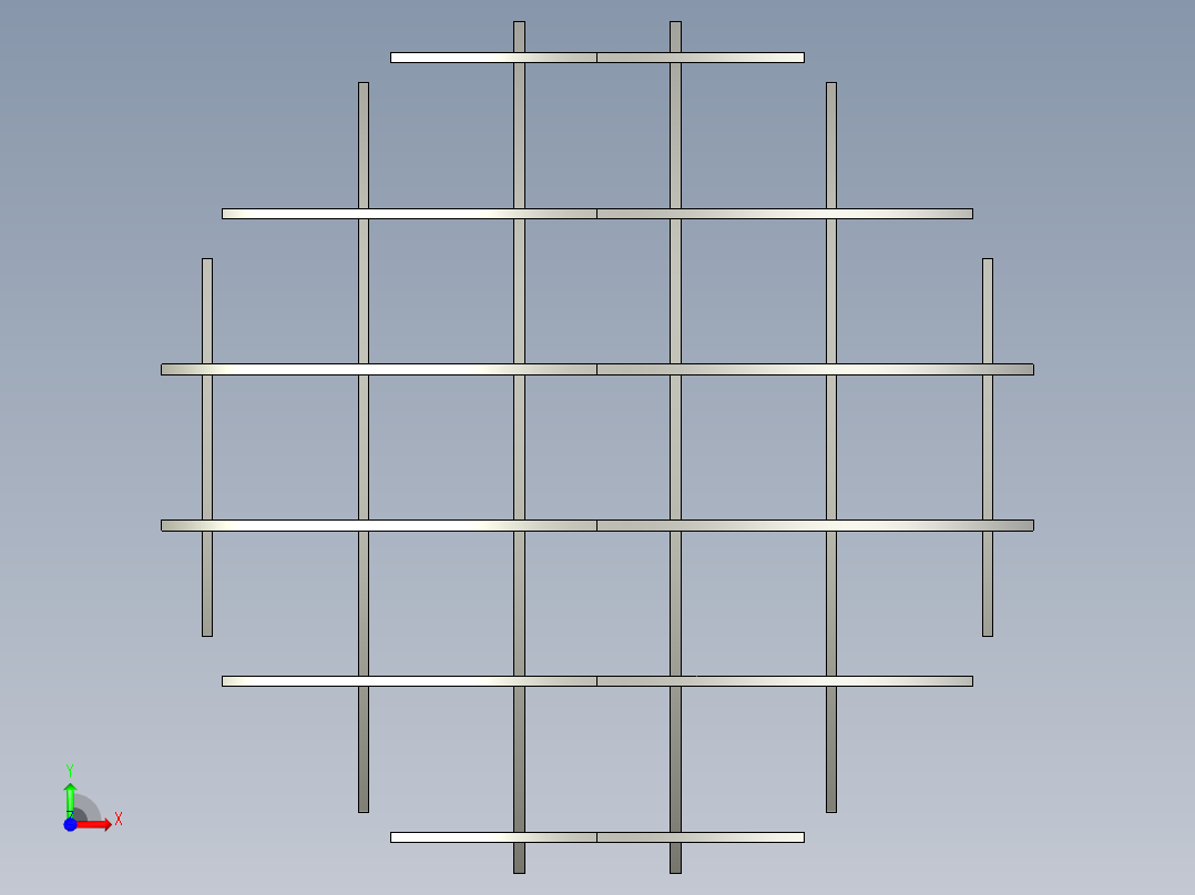 圆形搁板d1500前视图