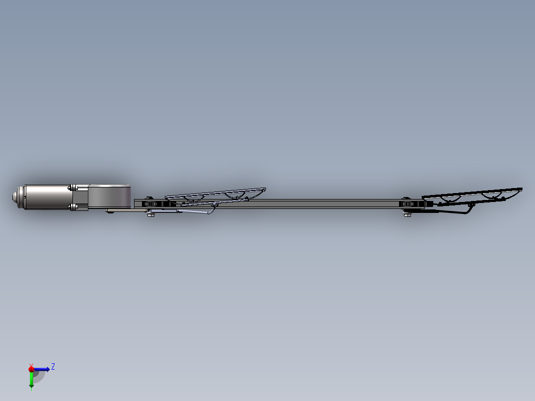 雨刮器三维图1080684===100俯视图