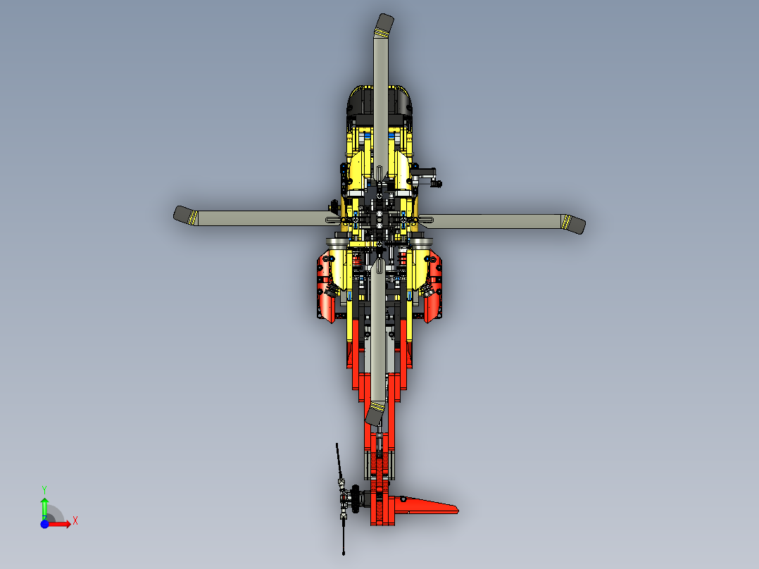 直升飞机 飞机模型设计 (66)前视图