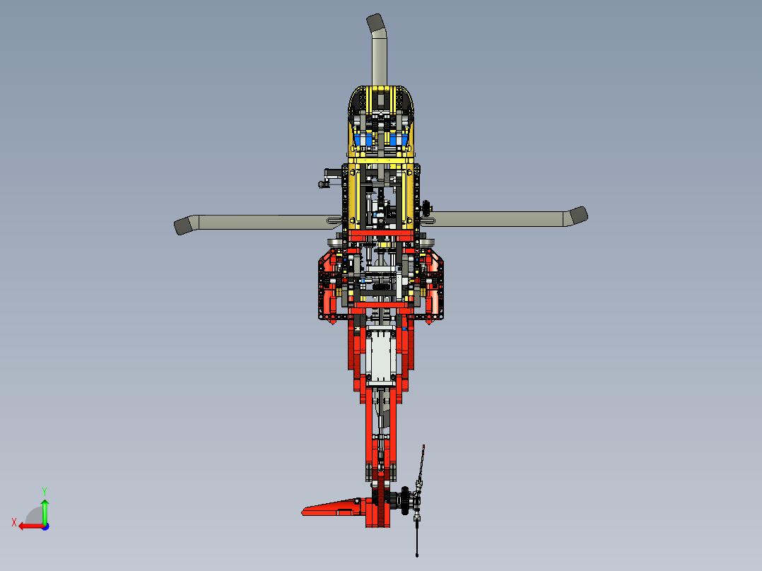 直升飞机 飞机模型设计 (66)后视图