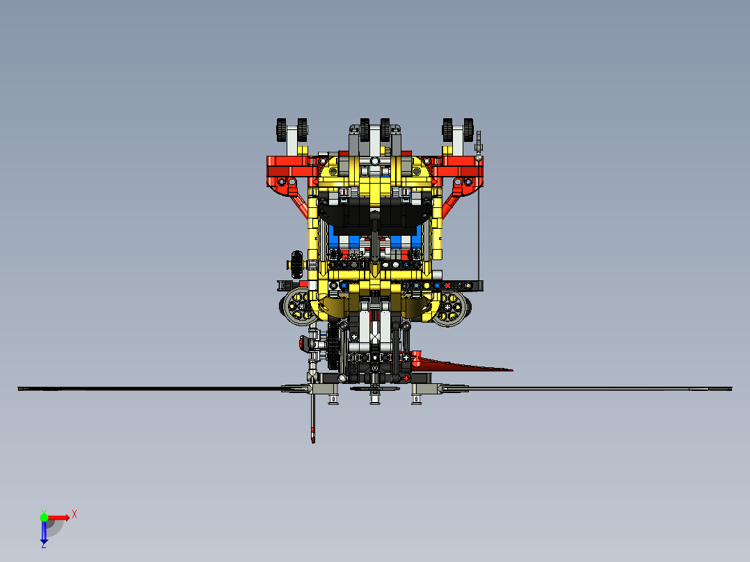 直升飞机 飞机模型设计 (66)俯视图