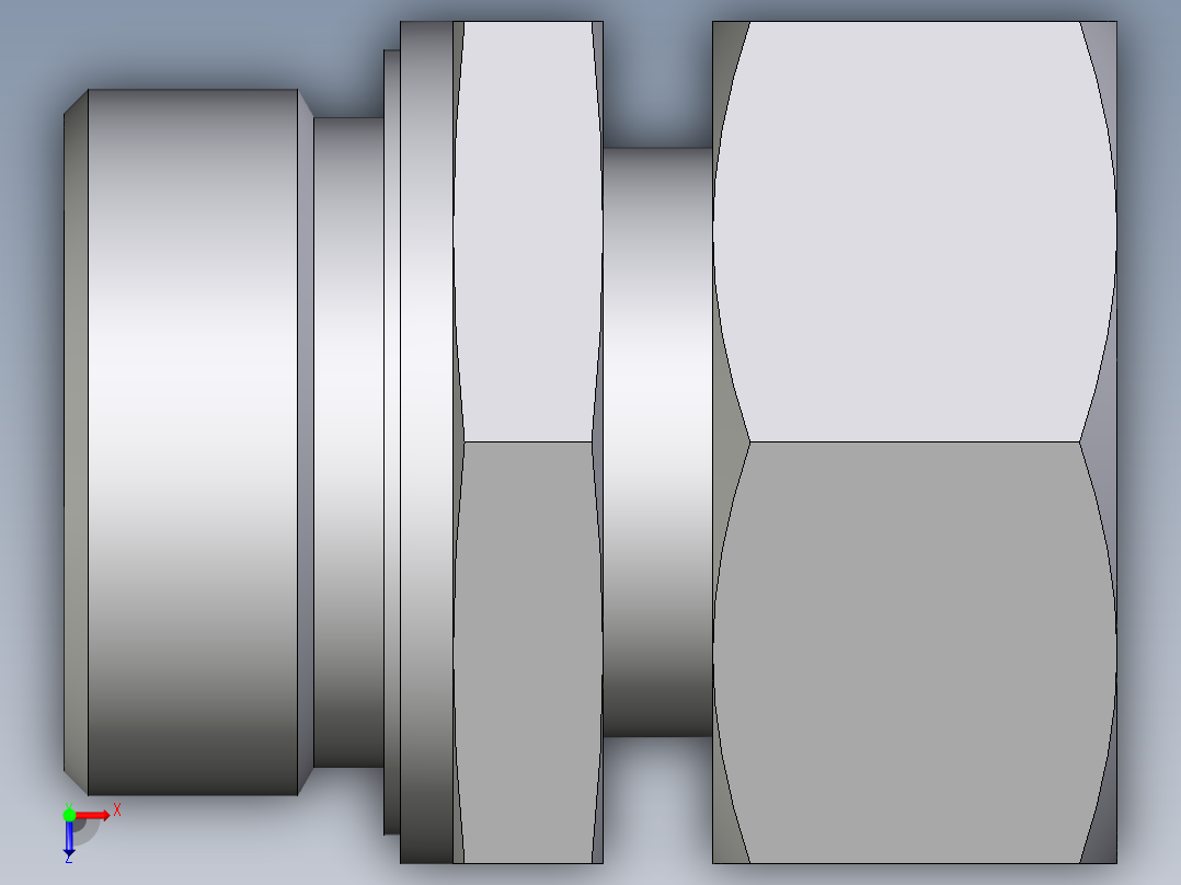 卡套式工业通用硬管接头EO_Standpipe_connector_EVGE35LREDCF俯视图