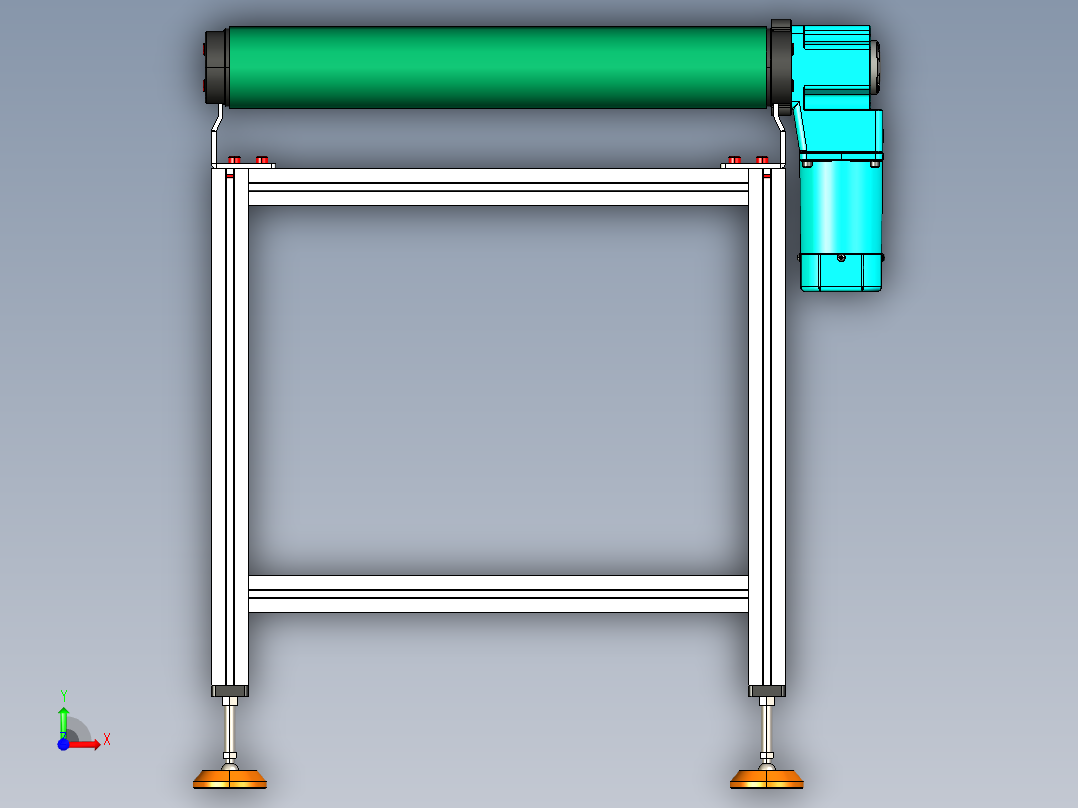 LE-XC4080-右直连驱动重载皮带线-负载200kg前视图