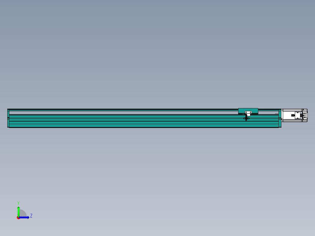 东锦丝杆传动-直线滑台模组DH100-C-L10-S1000-BC-O400W-C3左视图