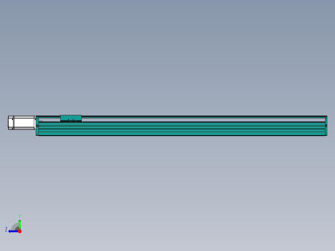 东锦丝杆传动-直线滑台模组DH100-C-L10-S1000-BC-O400W-C3右视图